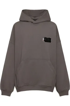 Balenciaga Sudadera De Algodón Con Capucha