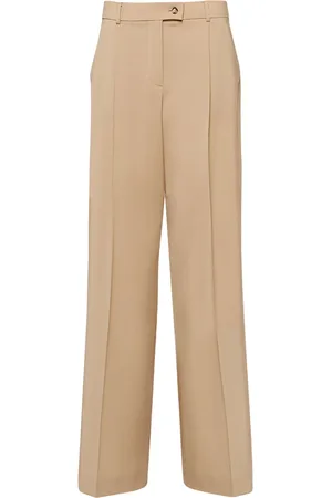 Sportmax Pantalones Anchos De Lana