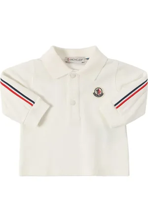 Moncler Polo De Algodón Piqué Con Logo