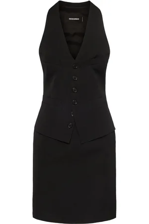Dsquared2 Vestido Chaleco De Lana Stretch