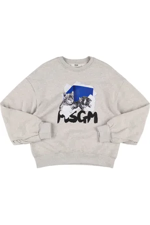 Msgm Sudadera De Algodón Con Logo