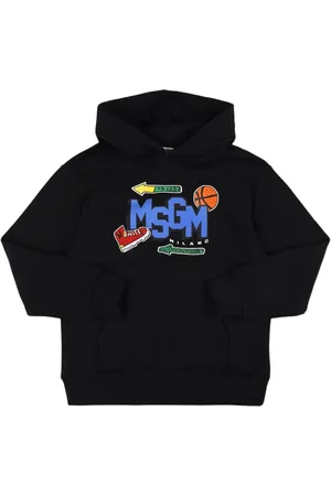 Msgm Sudadera De Algodón Estampado Con Capucha