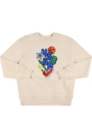 Msgm Sudadera De Algodón Estampada