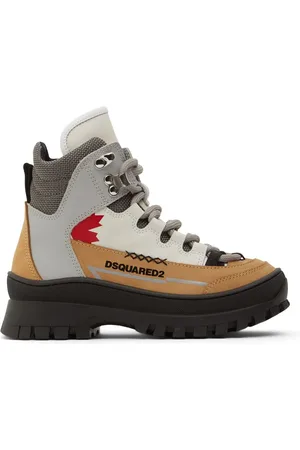 Dsquared2 Botas De Montaña De Piel Con Logo