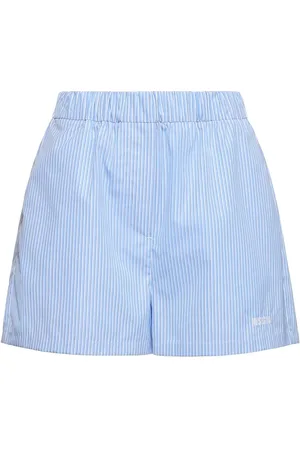Msgm Shorts De Popelina De Algodón