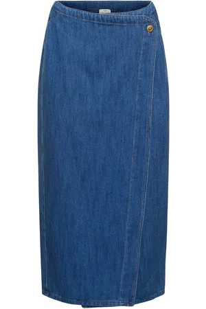 FORTE FORTE Falda Larga De Denim De Algodón