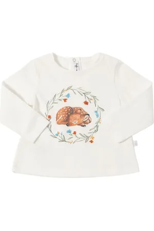 Il gufo Camiseta De Jersey De Algodón Estampada