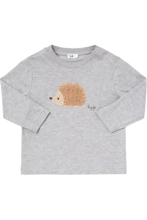 Il gufo Camiseta De Jersey De Algodón Estampada