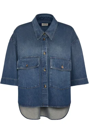 Khaite Camisa De Denim De Algodón