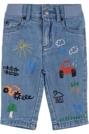 Stella McCartney Pantalones De Denim De Algodón