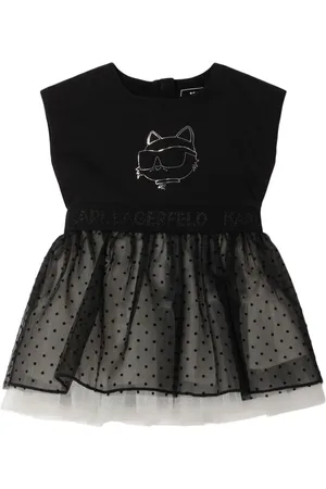 Karl Lagerfeld Vestido De Jersey Y Tul