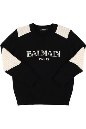 Balmain Suéter De Punto De Lana Con Logo