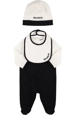 Balmain Pelele, Gorro Y Babero De Algodón Jersey