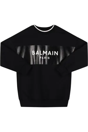 Balmain Sudadera De Algodón Con Logo