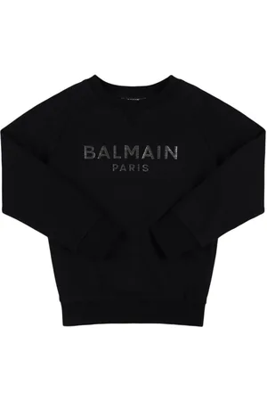 Balmain Sudadera De Algodón Con Logo