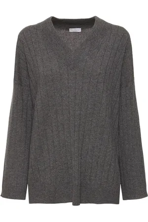 Brunello Cucinelli Suéter De Cashmere Acanalado