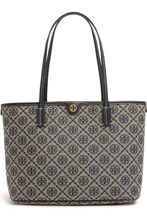 Tory Burch Bolso Tote Pequeño T Monogram De Algodón