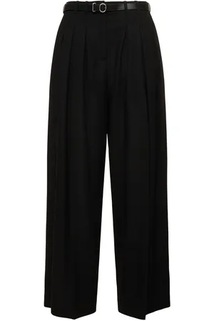 Jil Sander Pantalones Anchos De Lana