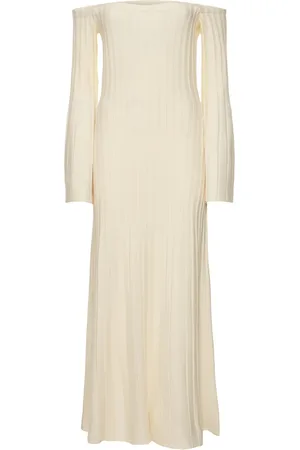 GABRIELA HEARST Falda Midi De Punto Acanalado De Lana