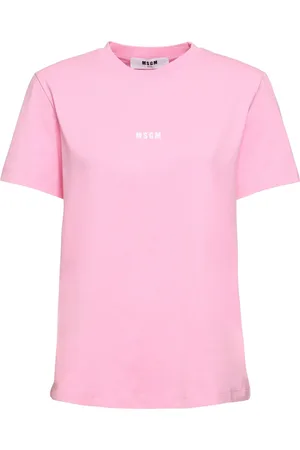 Msgm Camiseta De Jersey De Algodón Con Logo