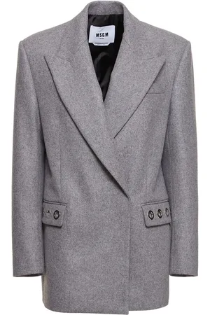 Msgm Blazer De Punto De Lana