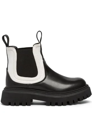 Marni Botas De Piel Y Techno Con Logo