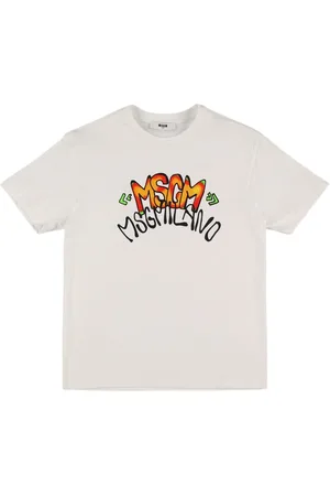 Msgm Camiseta De Jersey De Algodón Estampada