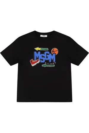 Msgm Camiseta De Jersey De Algodón Estampada