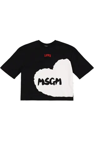 Msgm Camiseta De Jersey De Algodón Con Logo