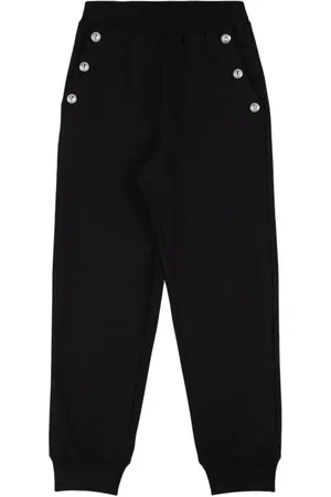 Balmain Pantalones Deportivos De Algodón Con Botones