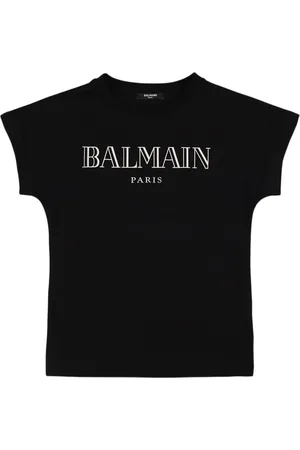 Balmain Camiseta De Jersey De Algodón Con Logo