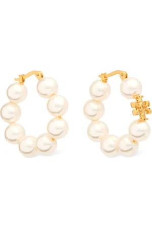 Tory Burch Pendientes De Aro Con Perlas Sintéticas