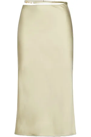 Jacquemus Falda Midi De Satén Stretch
