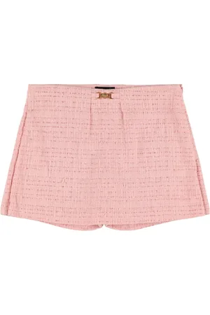 VERSACE Falda De Tweed De Algodón