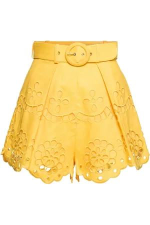 ZIMMERMANN Shorts De Lino Bordado
