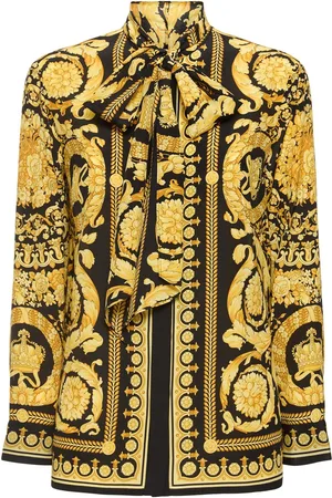 VERSACE Camisa De Seda Con Estampado