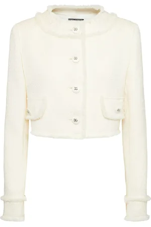 Dolce & Gabbana Chaqueta Corta De Tweed Sin Cuello