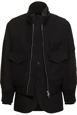 SACAI Chaqueta De Algodón Ripstop Con Cremallera