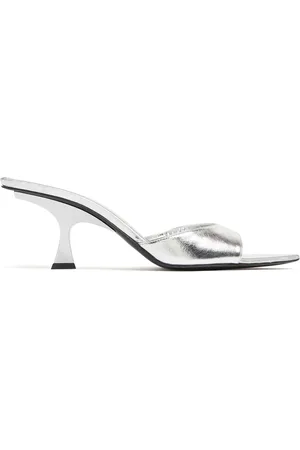 The Attico Mules De Piel Metalizada 65mm
