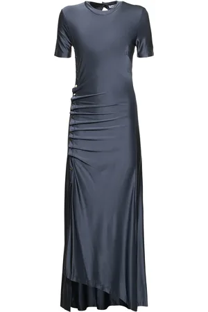 Paco rabanne Vestido De Jersey De Viscosa Con Botones