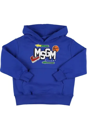 Msgm Sudadera De Algodón Estampado Con Capucha
