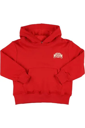 Msgm Sudadera De Algodón Estampado Con Capucha