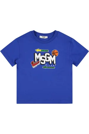 Msgm Camiseta De Jersey De Algodón Estampada
