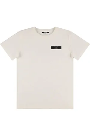 Balmain Camiseta De Jersey De Algodón Con Logo