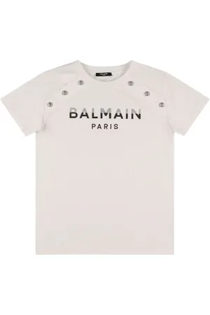 Balmain Camiseta De Jersey De Algodón Con Logo