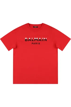 Balmain Camiseta De Jersey De Algodón Con Logo