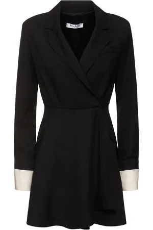 Max Mara Vestido Corto De Gabardina De Lana