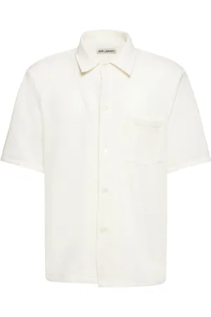 OUR LEGACY Camisa De Bouclé Con Manga Corta