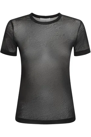 Helmut Lang Camiseta De Jersey Transparente