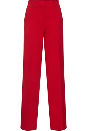 Msgm Pantalones Acampanados De Crepé De Cady